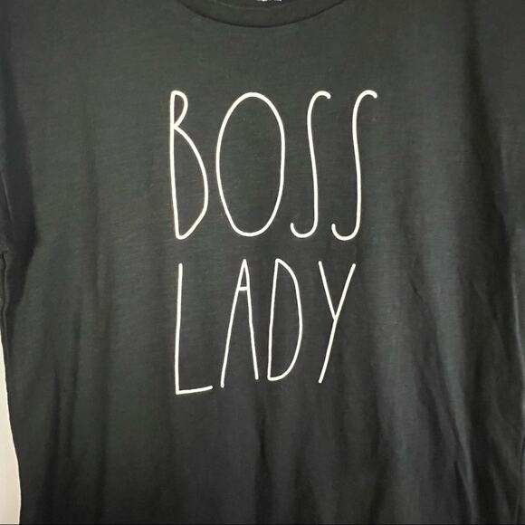 Rae Dunn By Magenta Womens Black Graphic Sz L - Picture 6 of 10